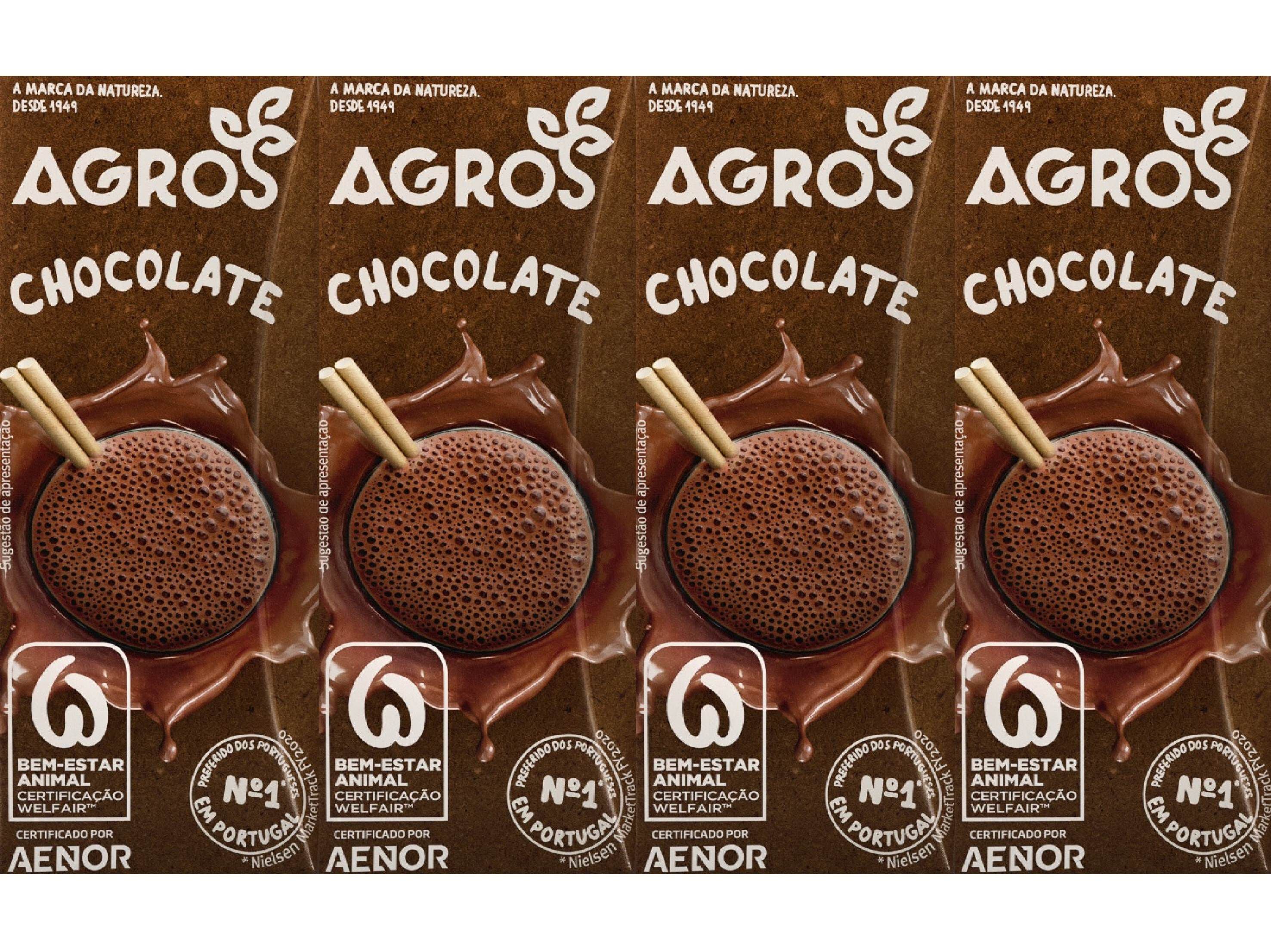 Agros - Lait au chocolat - Pack 4x200ml